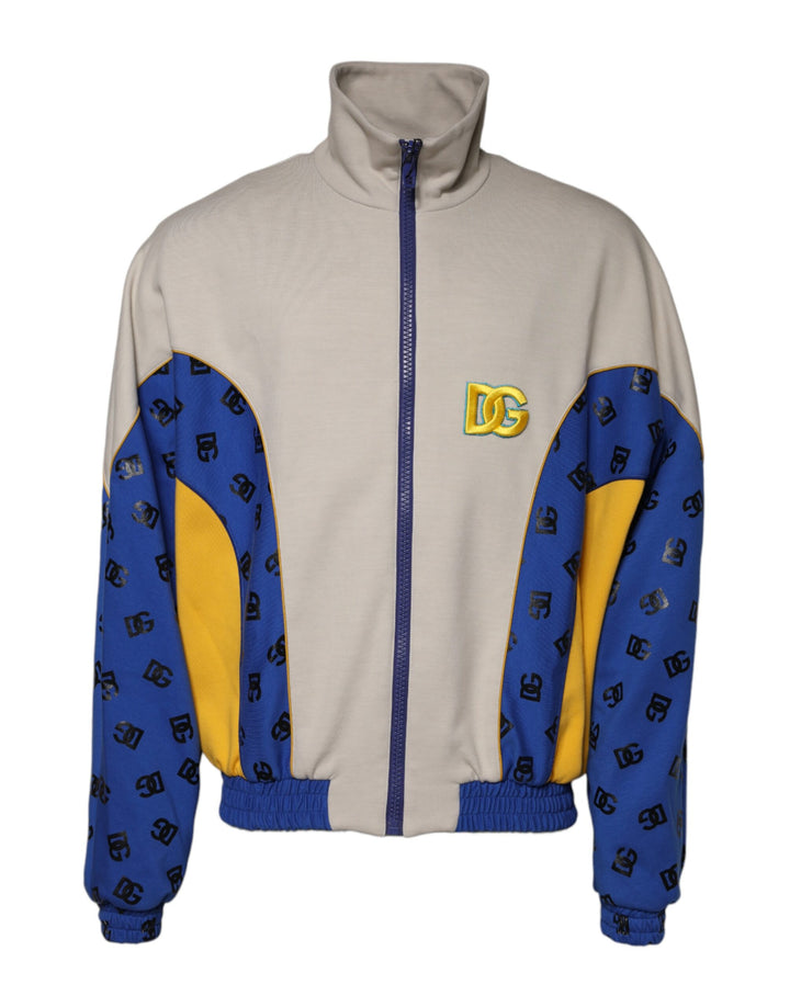 Blouson aviateur entièrement zippé en polyester multicolore Dolce &amp; Gabbana
