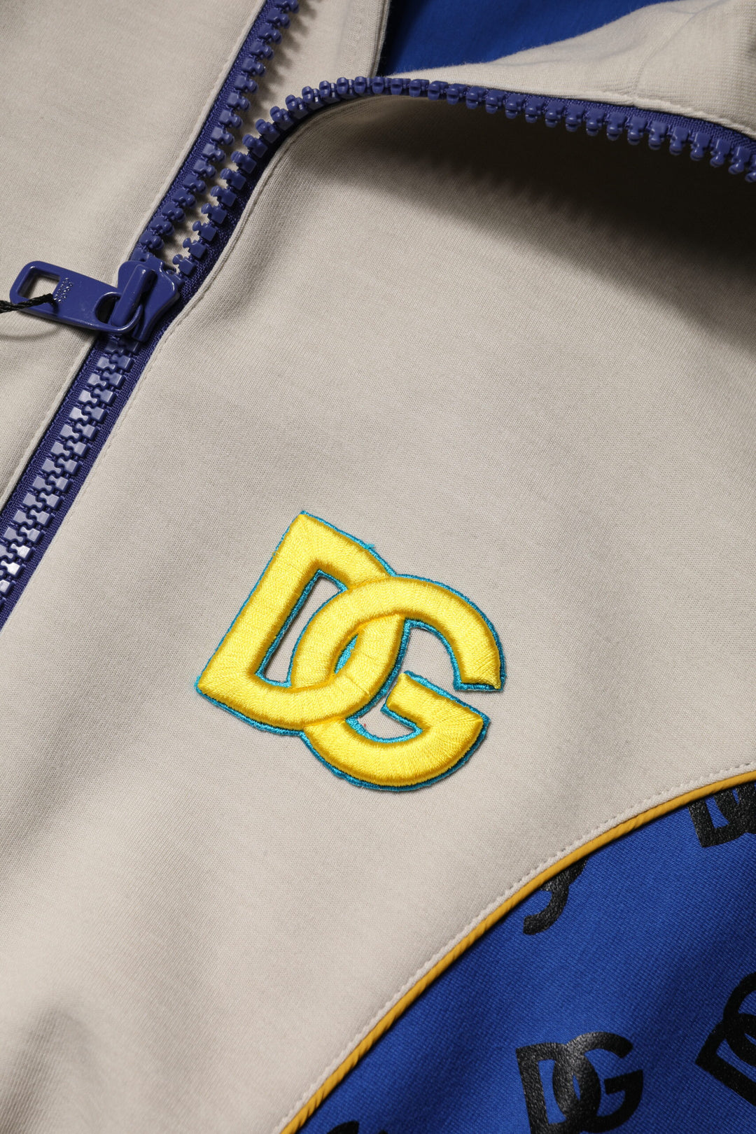 Blouson aviateur entièrement zippé en polyester multicolore Dolce &amp; Gabbana