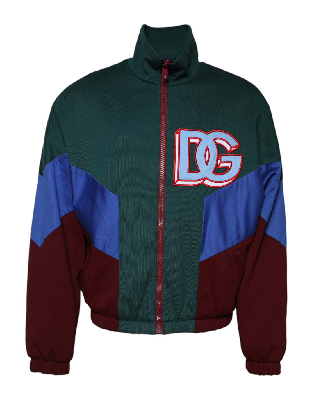 Veste zippée en coton multicolore avec logo Dolce &amp; Gabbana