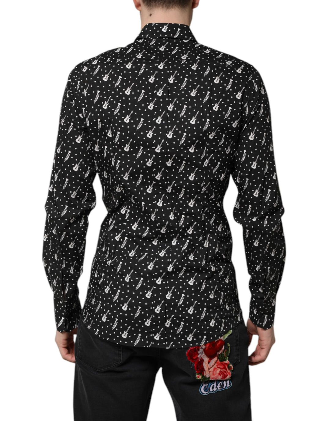 Dolce &amp; Gabbana Black GOLD Instrument Embellished Shirt