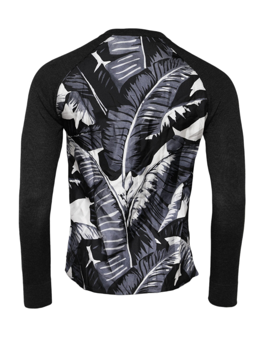 Dolce &amp; Gabbana Black Printed Knitted Men Pullover Sweater
