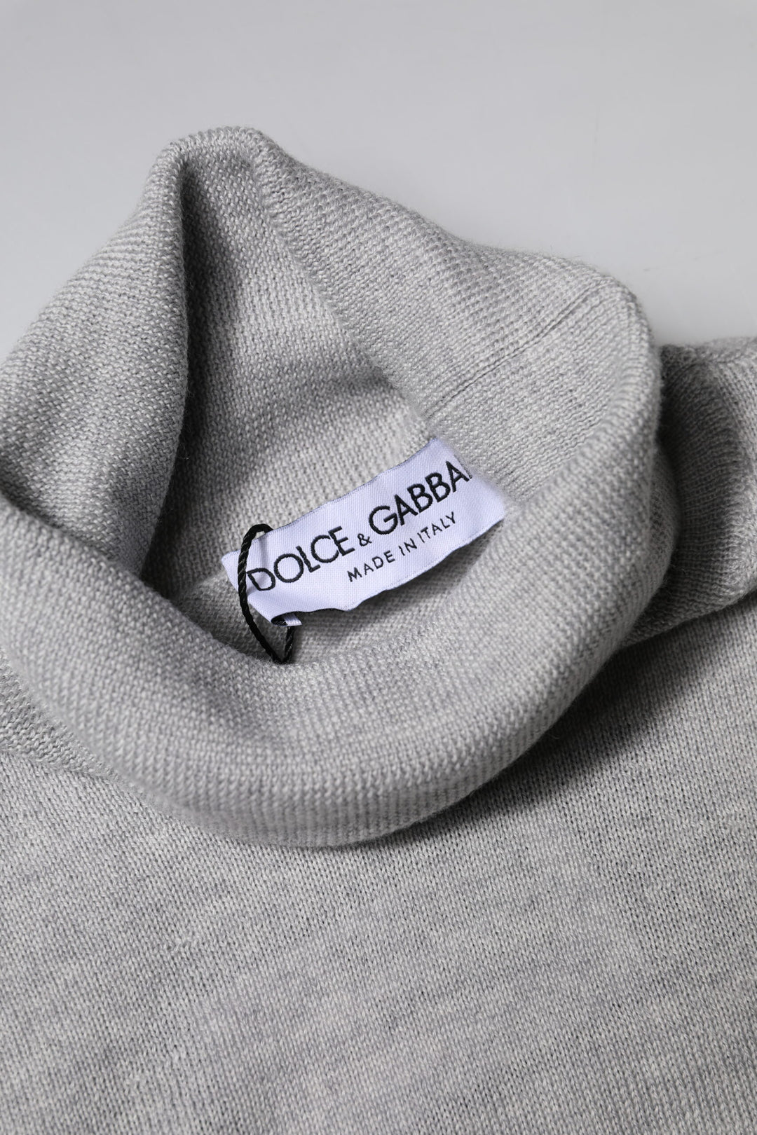 Dolce &amp; Gabbana Gray Wool Knitted Men Pullover Sweater