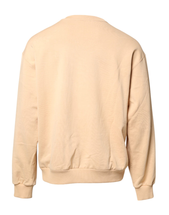 Dolce &amp; Gabbana Beige Cherry Print Crew Neck Pullover Sweater