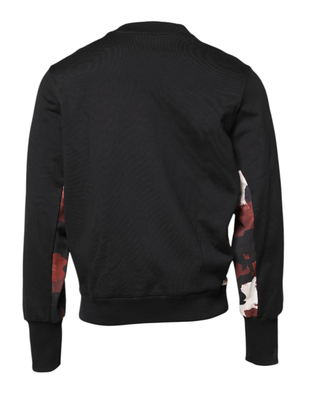 Dolce &amp; Gabbana Black Embroidered Crew Neck Pullover Sweater