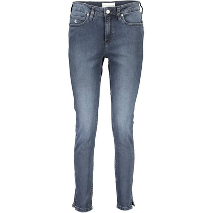 Calvin Klein Blu Cotton Women Skinny Jean