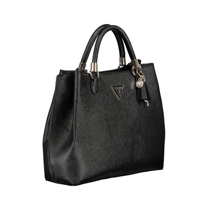 Guess Jeans Nero Poliuretano Female Handbag