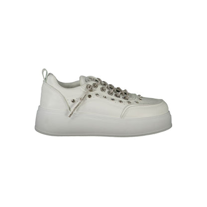 Laura Biagiotti White Polyester Athletic Sneakers