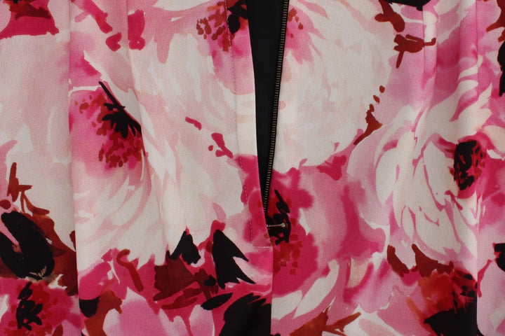 Dolce &amp; Gabbana Pink Floral Print Long Maxi Sheath Dress women’s dress