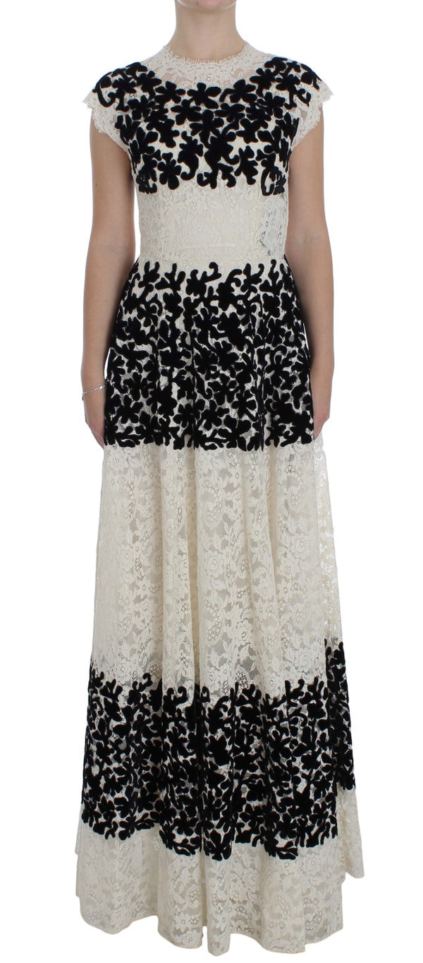 Dolce & Gabbana Floral Lace Ricamo Long Ball Maxi Dress women’s dress