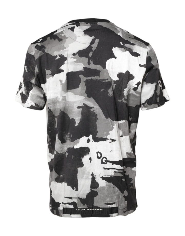 Dolce &amp; Gabbana Multicolor Camouflage Crew Neck T-shirt