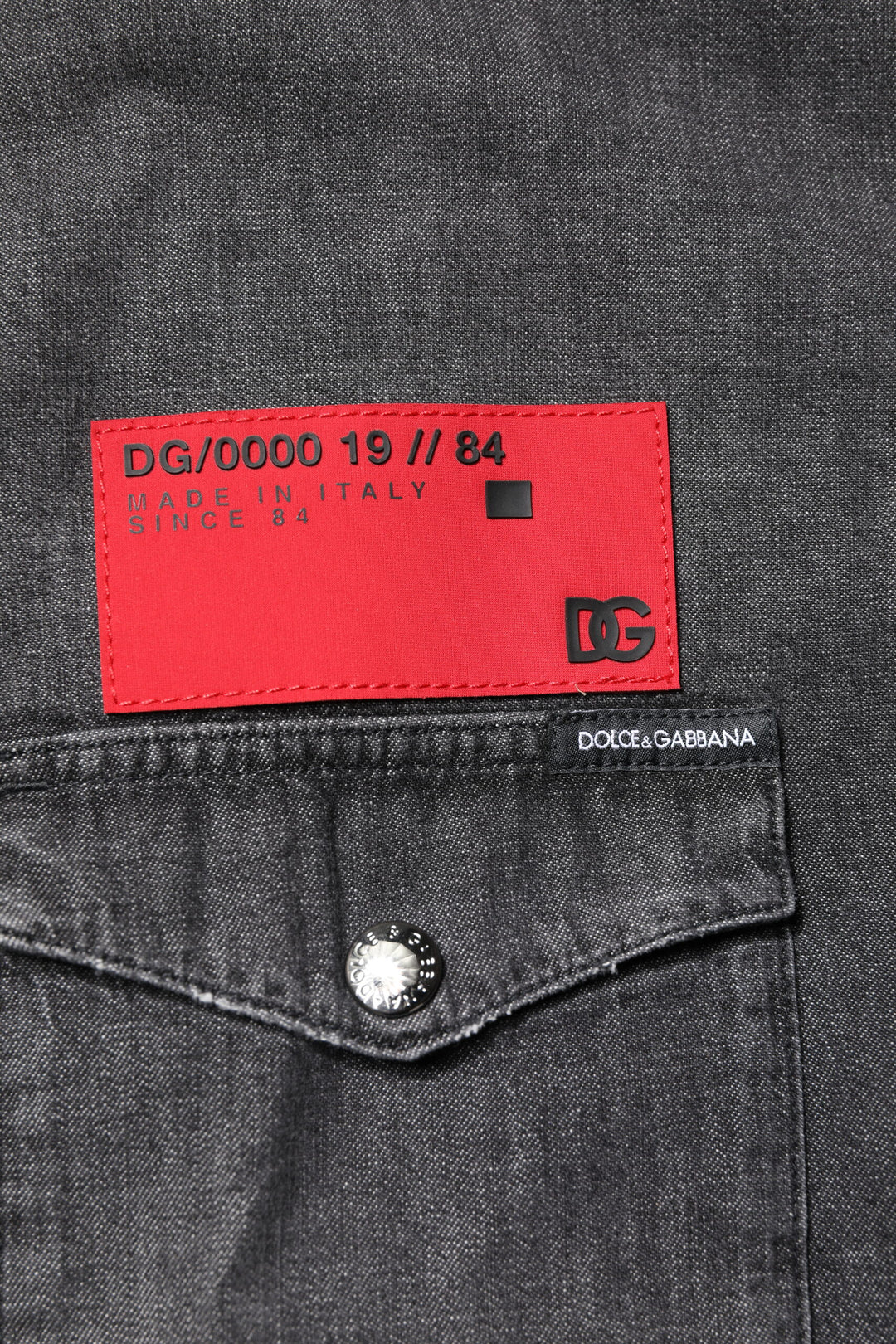 Dolce &amp; Gabbana Gray Long Sleeves Button Down Denim Shirt