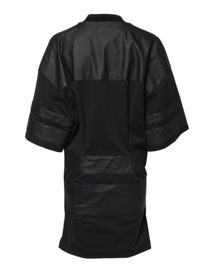 Dolce &amp; Gabbana Black Cotton Short Sleeves V-neck T-shirt