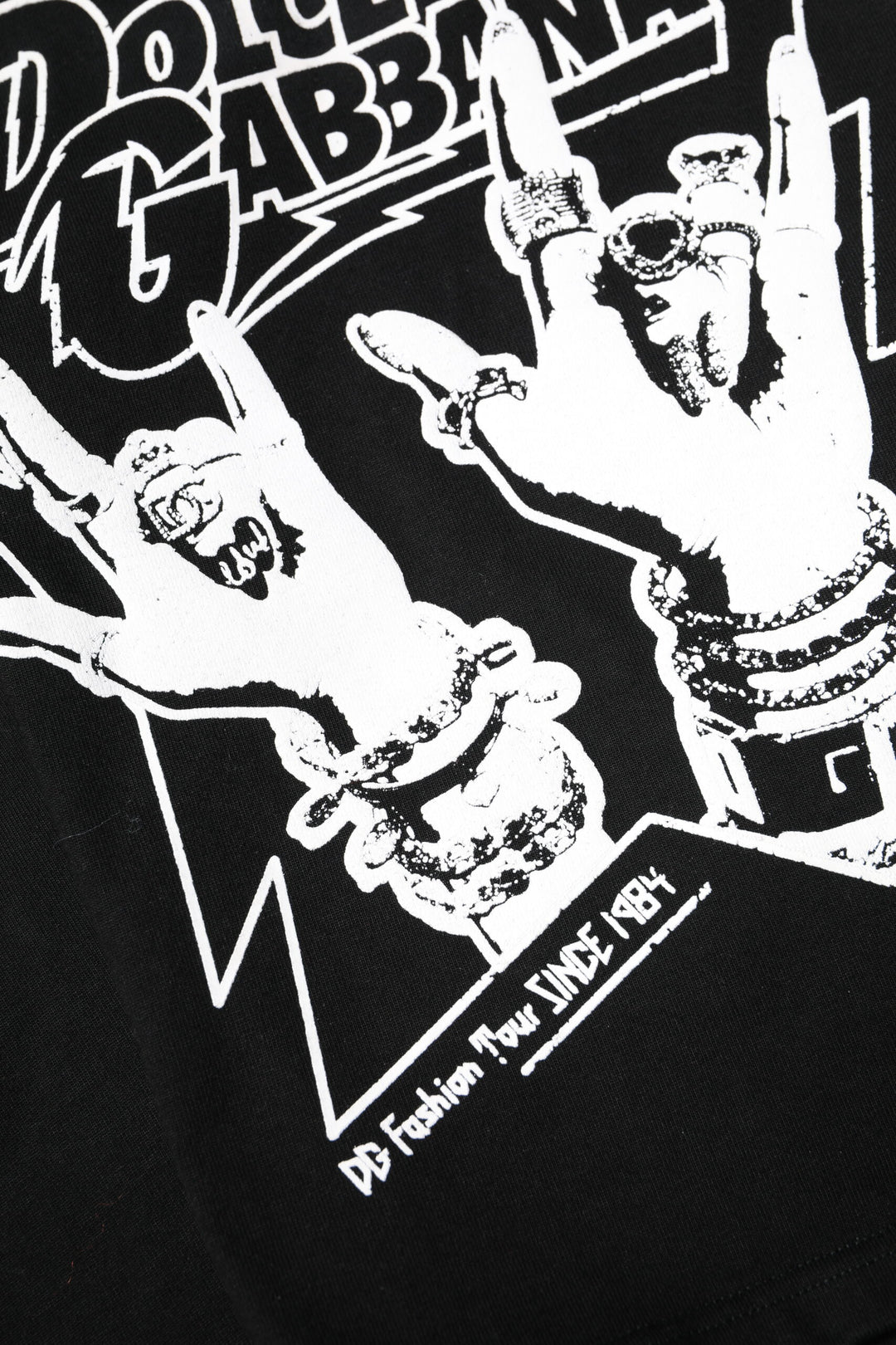 Dolce &amp; Gabbana Black Cotton Printed Short Sleeves T-shirt