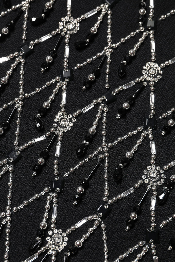 Dolce &amp;amp; Gabbana Haut à manches longues orné de cachemire noir