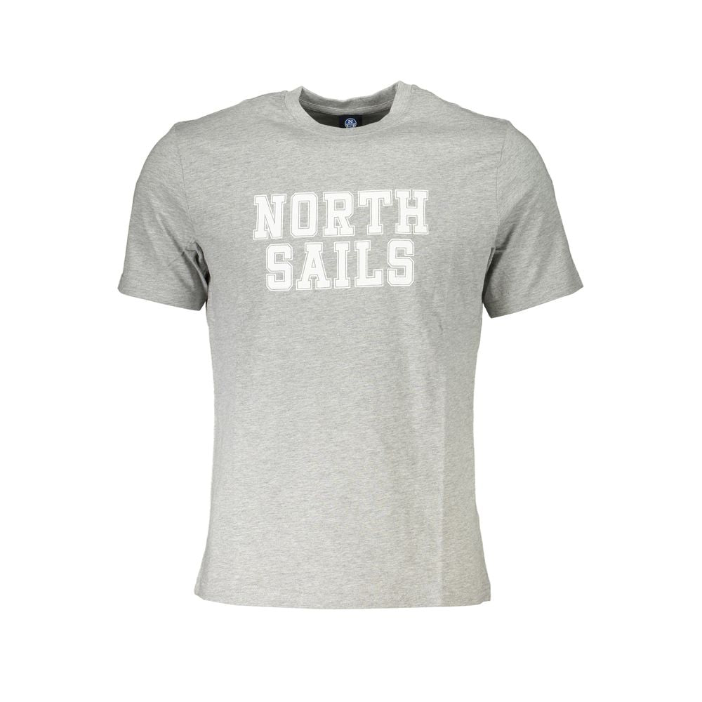 North Sails Grigio Cotton Men T-Shirt