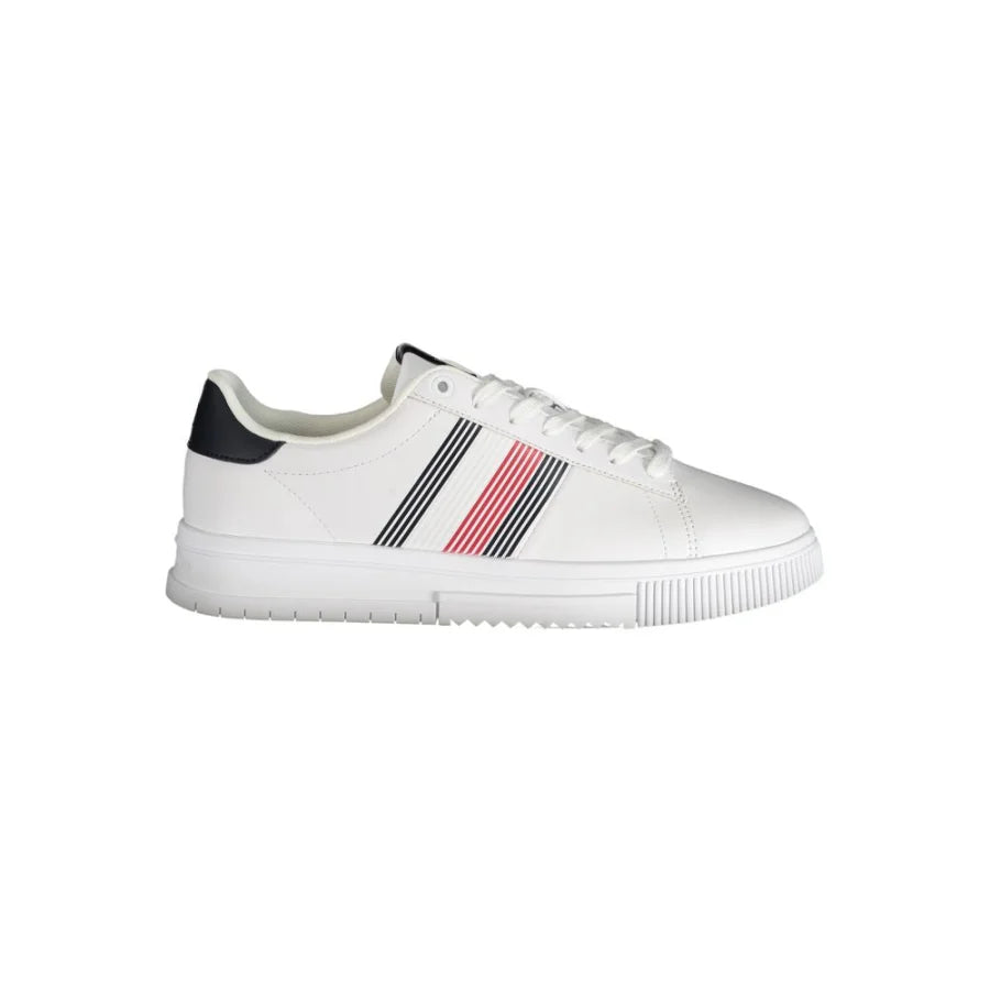 Tommy Hilfiger White Polyurethane Men Sneaker