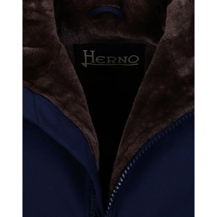 Herno Blue Polyamide Coat