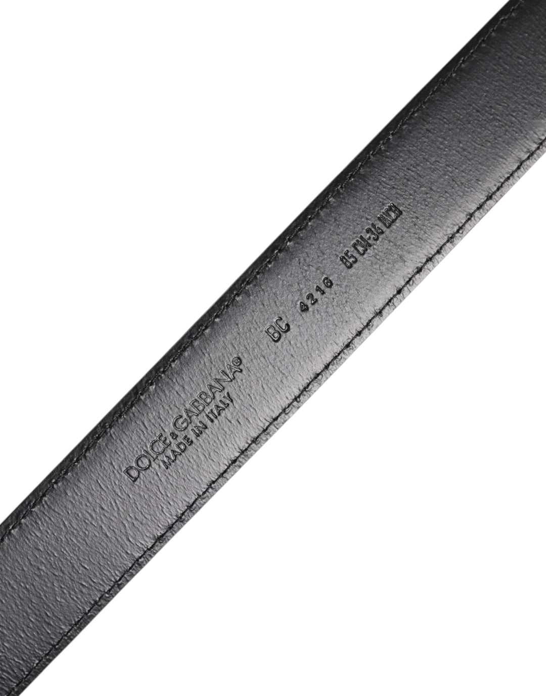 Dolce &amp; Gabbana Brown Classic Calf Leather Silver Buckle Belt
