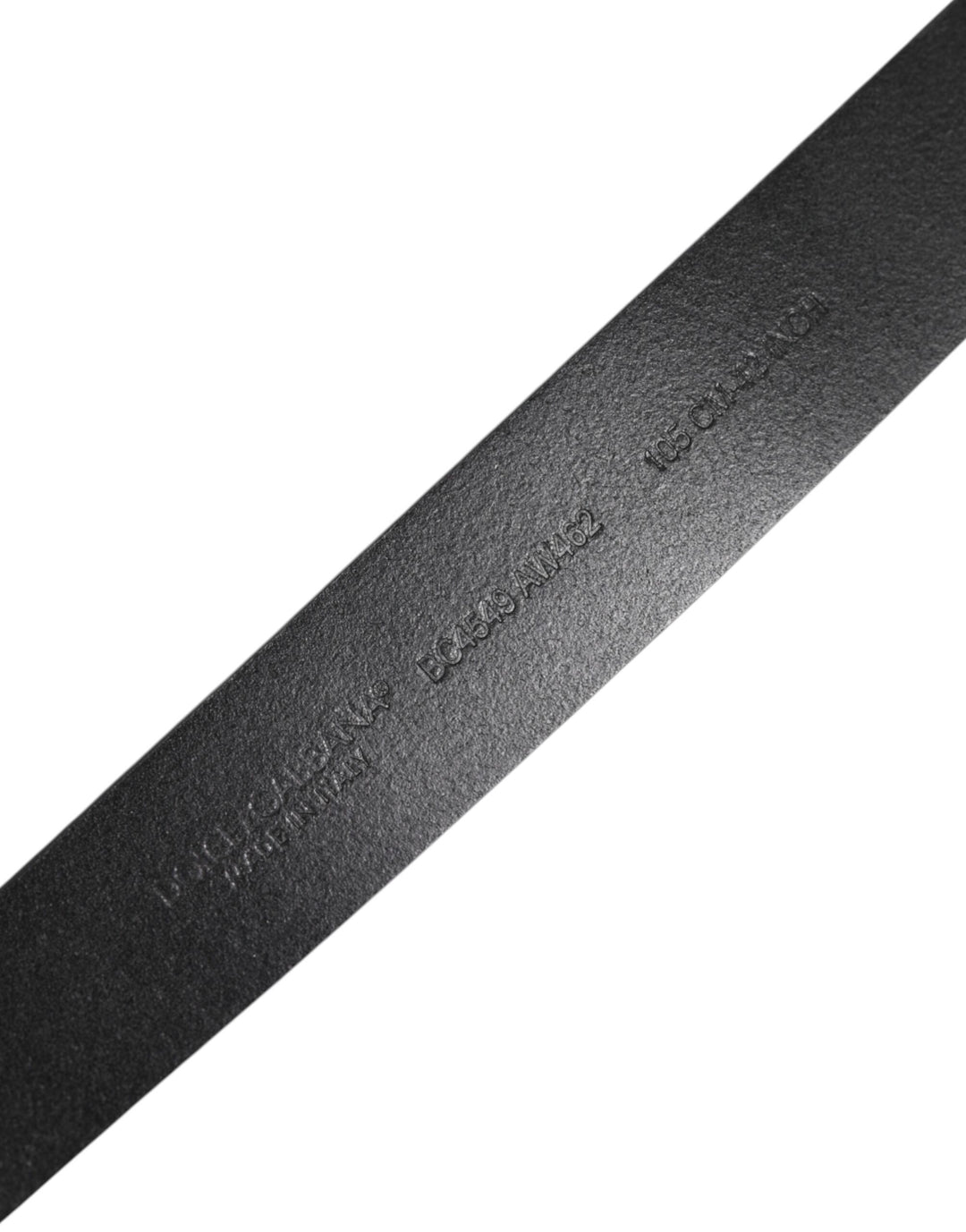 Dolce &amp; Gabbana Black Classic Leather Metal Buckle Belt