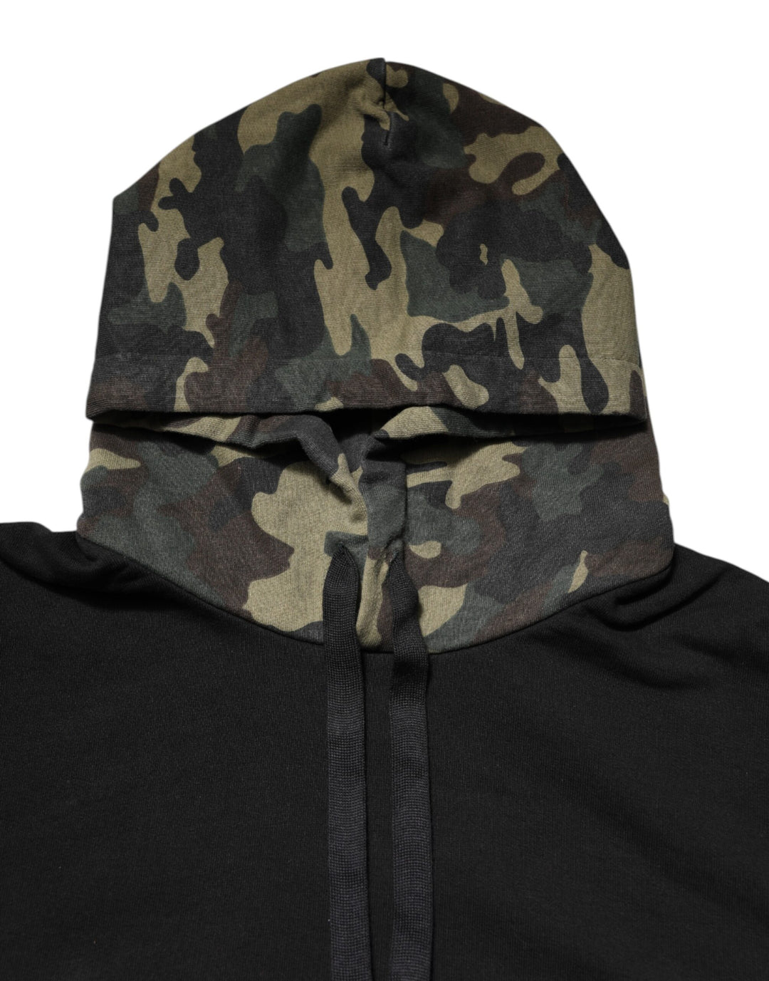 Dolce &amp; Gabbana Black Camouflage Hooded Sweatshirt Sweater