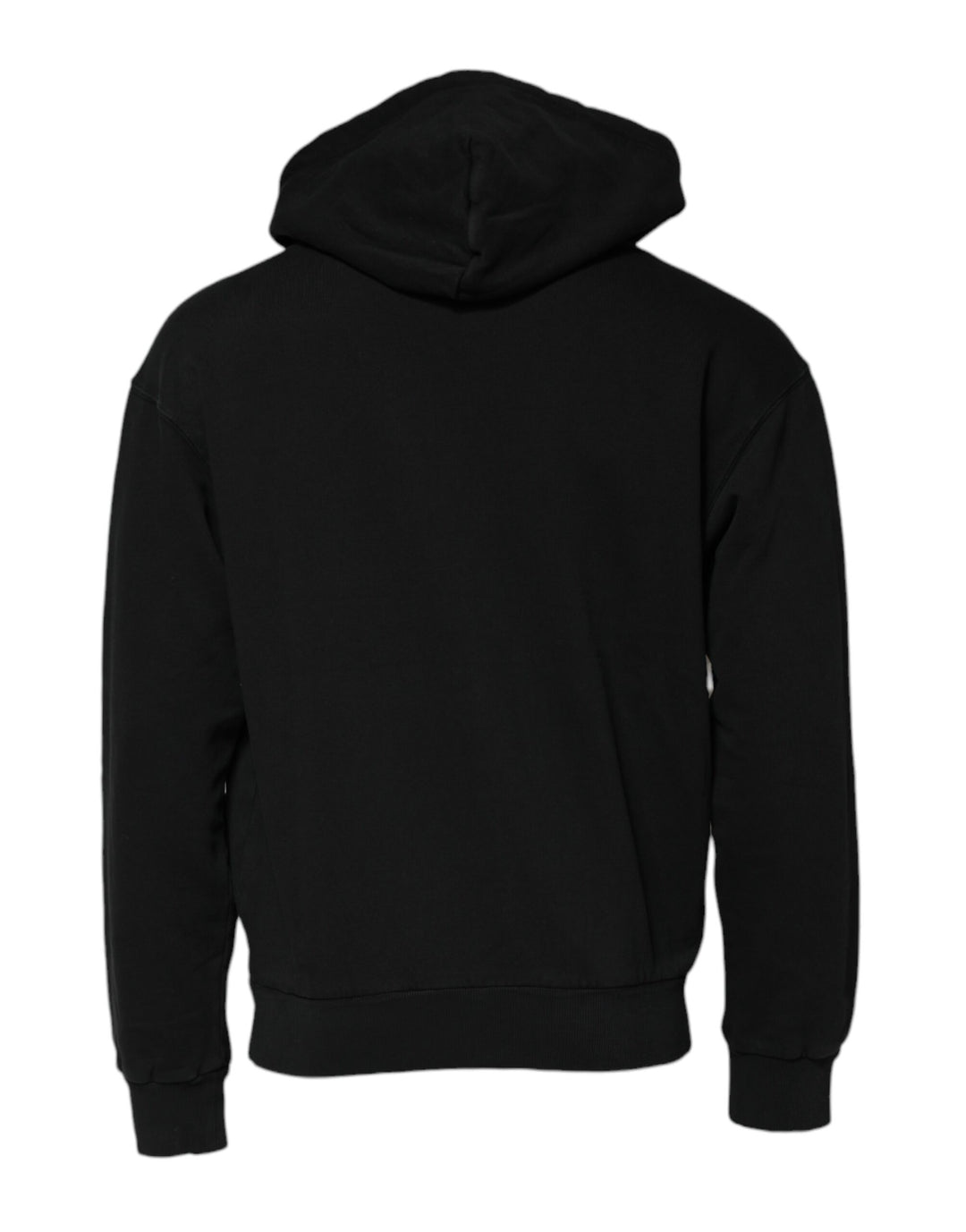 Dolce &amp; Gabbana Black Logo Full Zip Hooded Men Sweatshirt Sweater