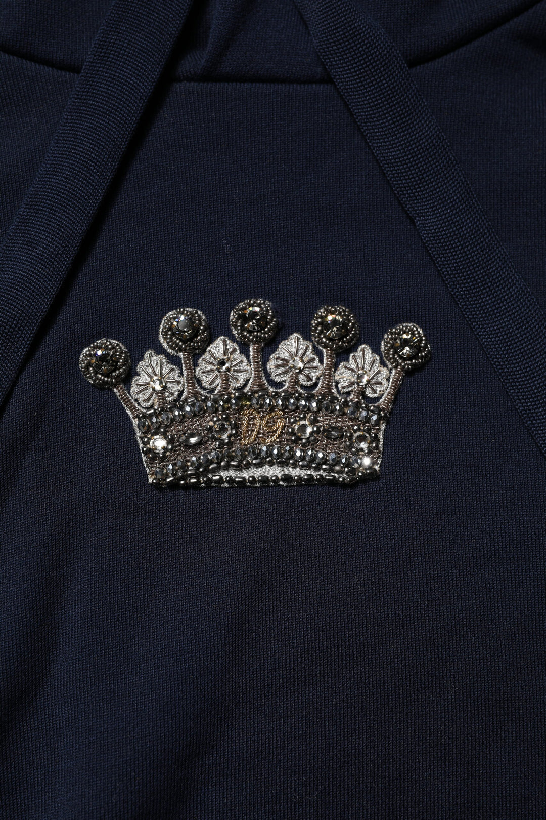 Dolce &amp; Gabbana Black Crown Cotton Hooded Sweatshirt Sweater