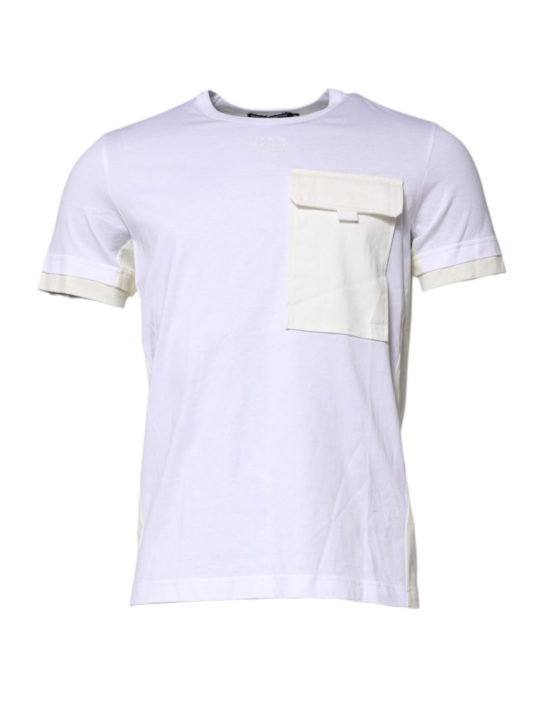 Dolce &amp; Gabbana White Cotton Pocket Short Sleeves T-shirt
