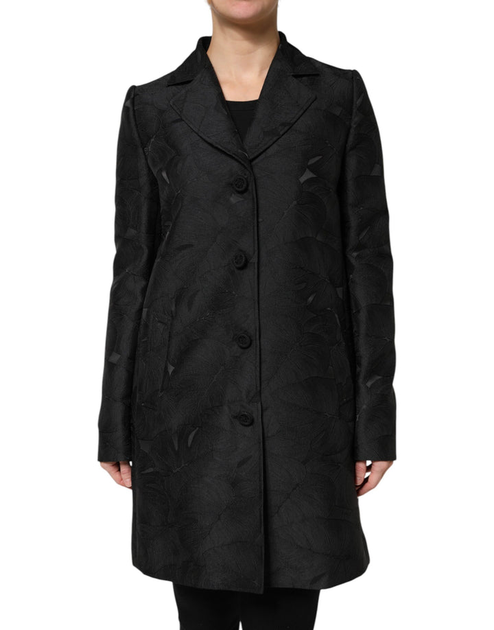 Dolce &amp; Gabbana Black Single Breasted Trench Coat Jacket