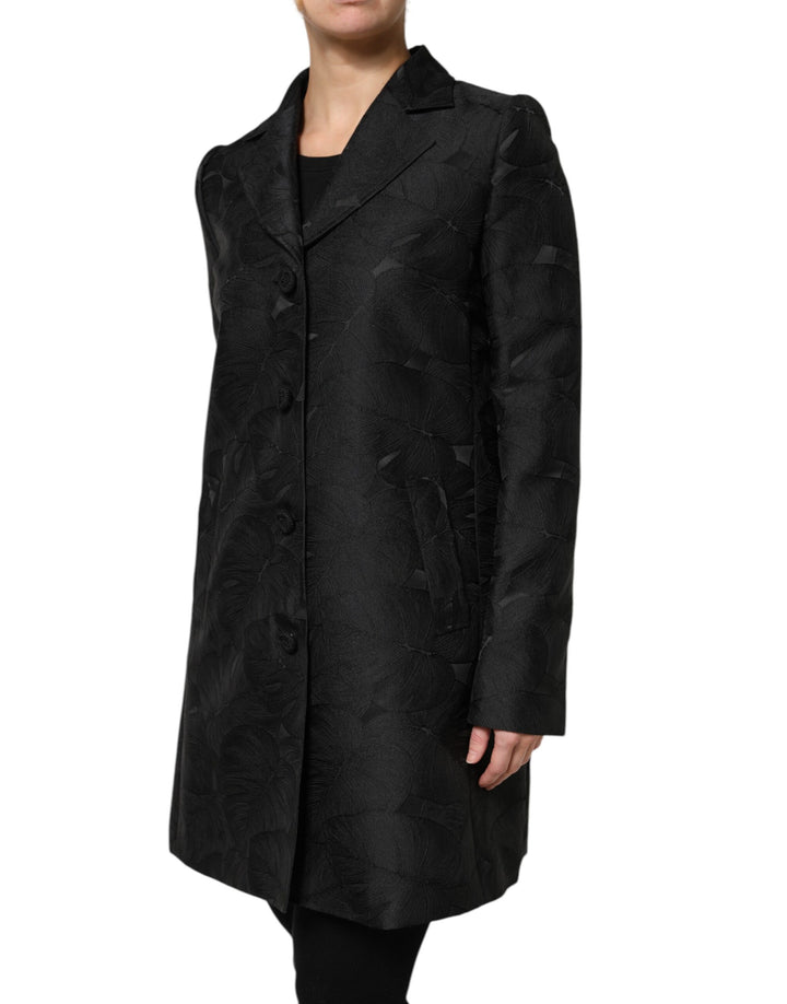 Dolce &amp; Gabbana Black Single Breasted Trench Coat Jacket