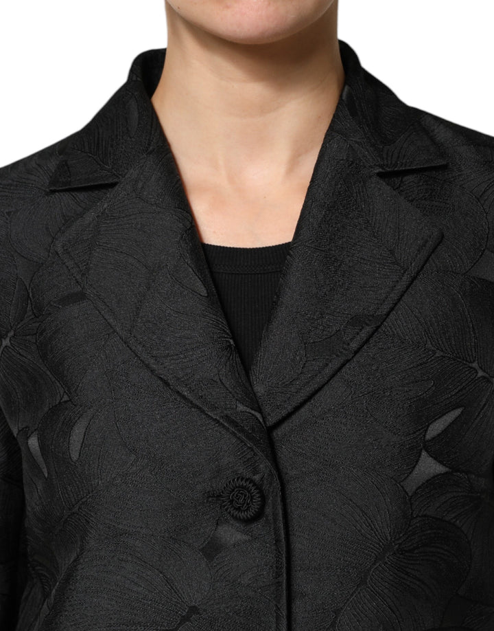 Dolce &amp; Gabbana Black Single Breasted Trench Coat Jacket