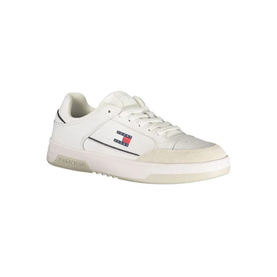 Tommy Hilfiger White Polyurethane Men Sneaker