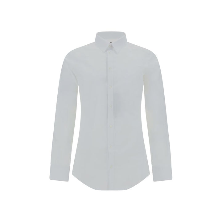 Dolce &amp; Gabbana White Elastane Dress Shirt