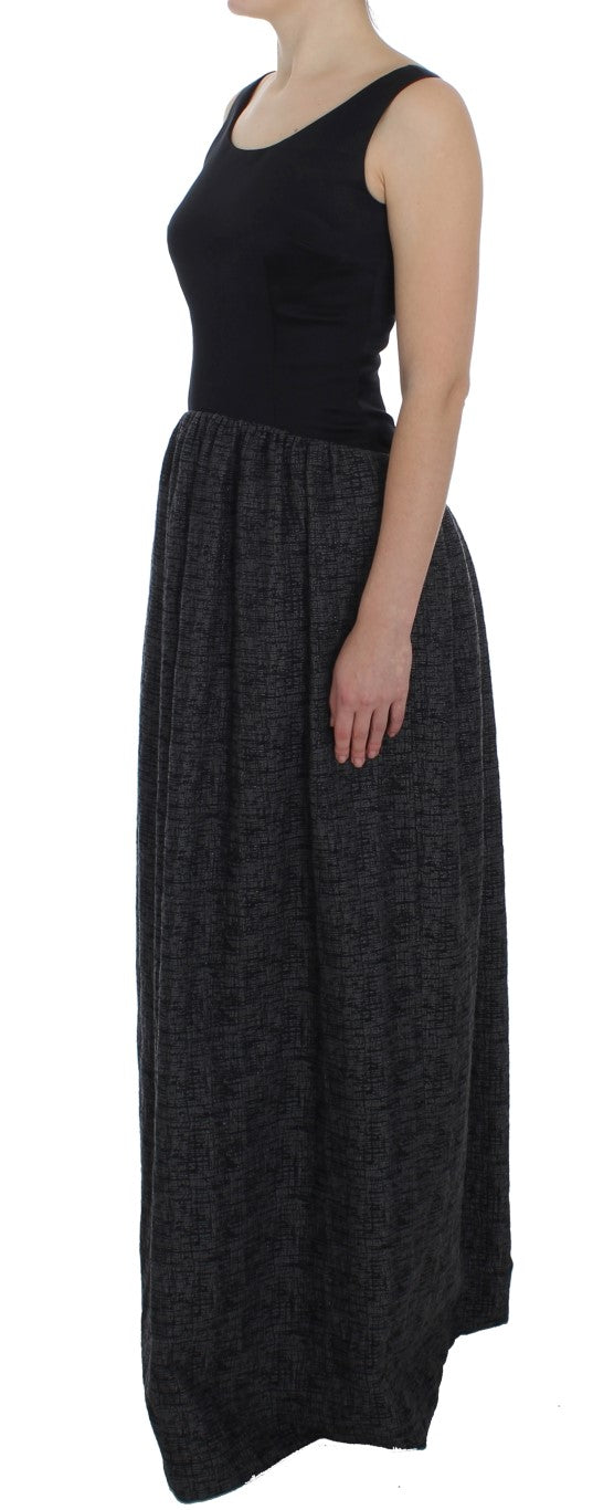Dolce &amp; Gabbana Black Gray Sheath Gown Full Length Dress women’s dress