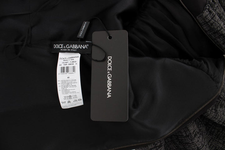 Dolce &amp; Gabbana Black Gray Sheath Gown Full Length Dress women’s dress