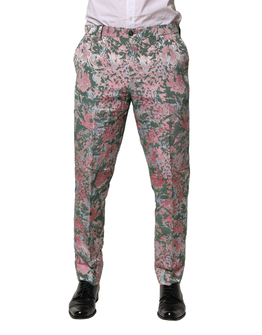 Dolce &amp; Gabbana Multicolor Floral Jacquard Pants