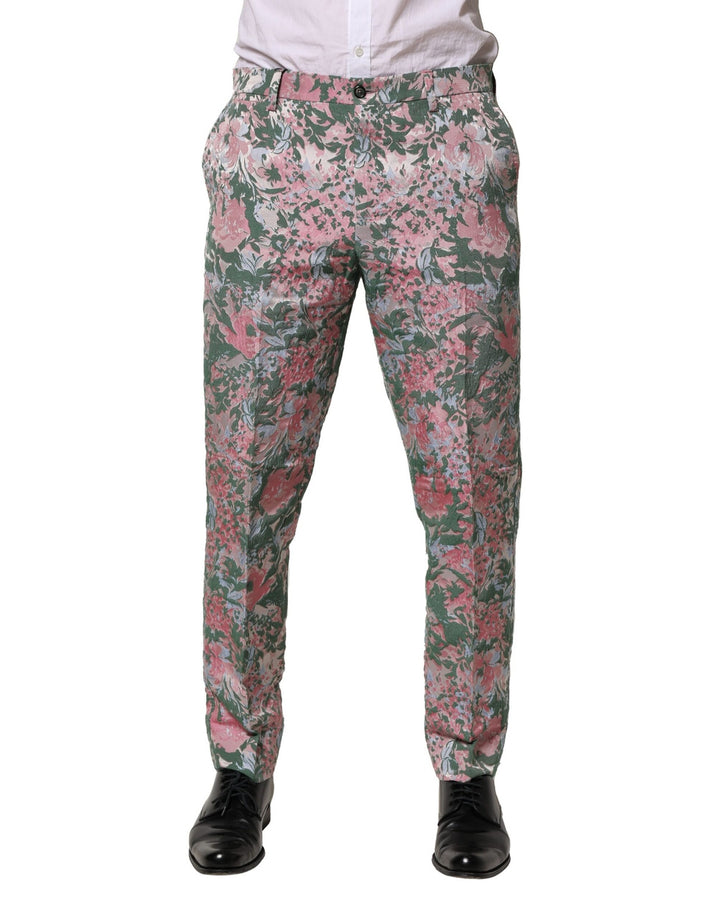 Dolce &amp; Gabbana Multicolor Floral Jacquard Pants