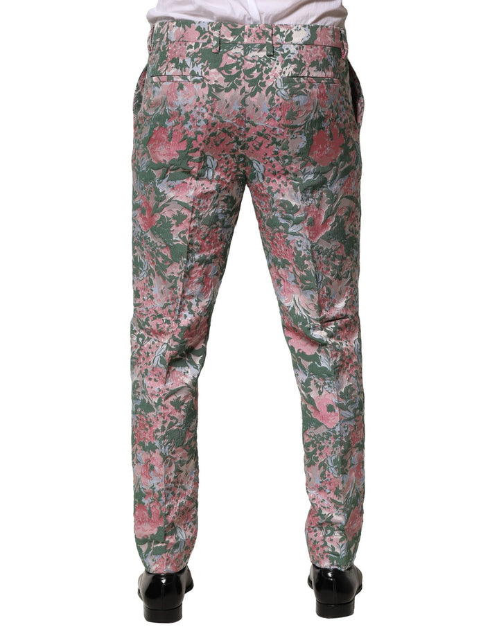 Dolce &amp; Gabbana Multicolor Floral Jacquard Pants