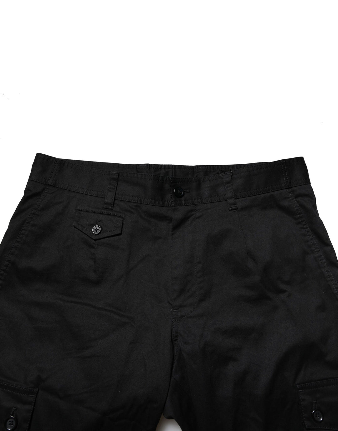 Dolce &amp; Gabbana Black Cotton Dress Slim Formal Pants