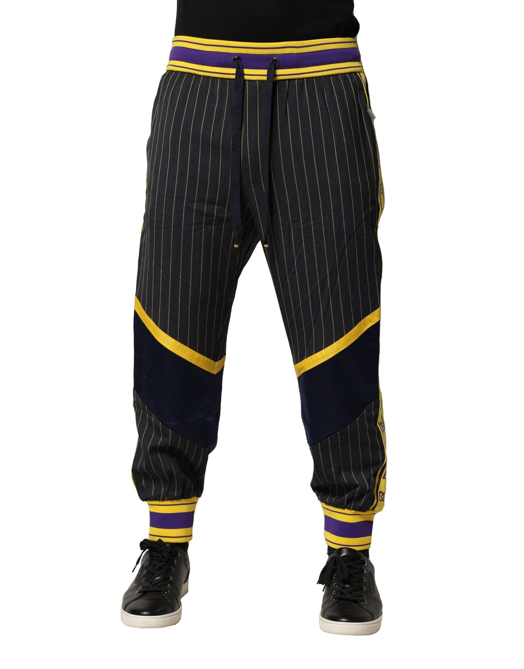 Dolce &amp; Gabbana Multicolor Stripes Wool Jogger Pants