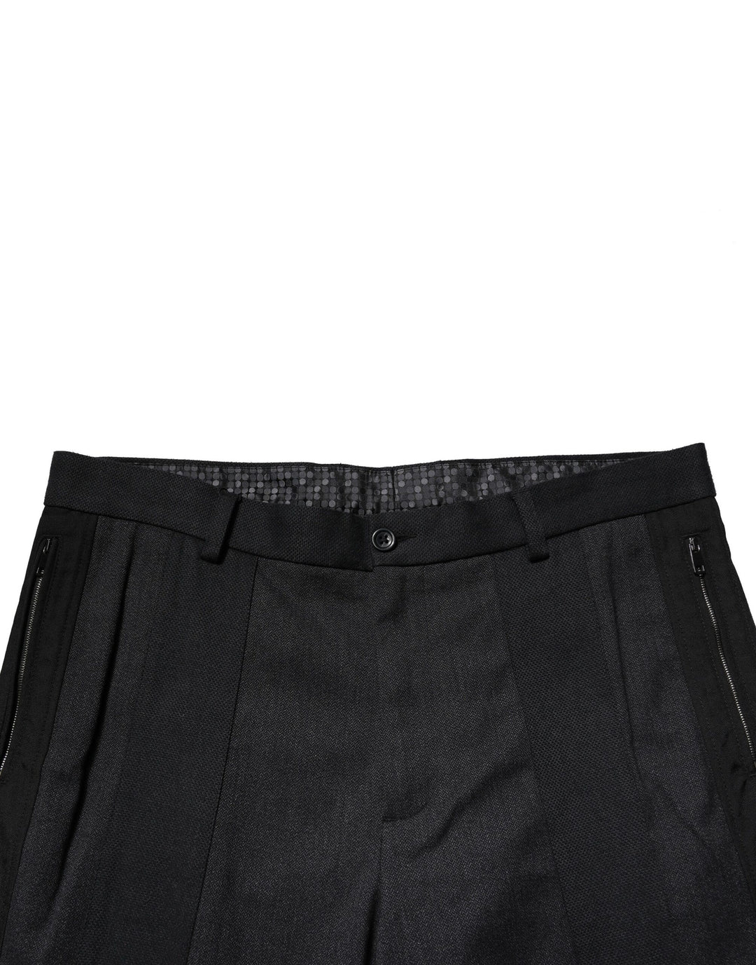 Dolce &amp; Gabbana Black Cotton Dress Slim Formal Pants