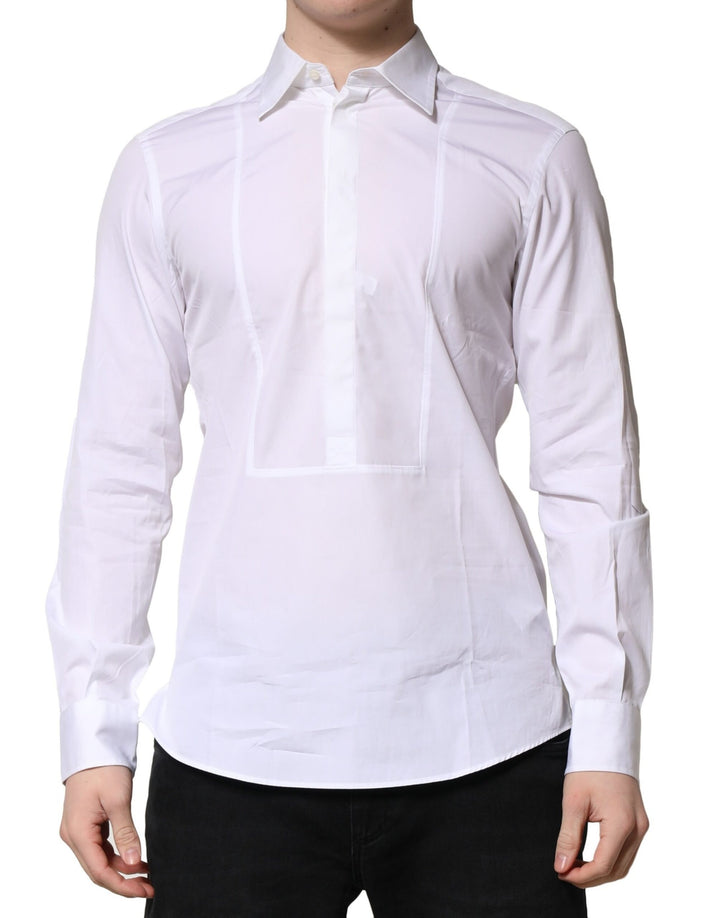 Dolce &amp; Gabbana White Poplin Cotton Formal Men Dress Shirt