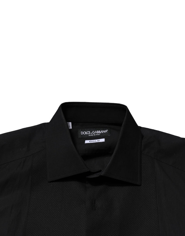 Dolce &amp; Gabbana Black GOLD Long Sleeves Dress Formal Shirt