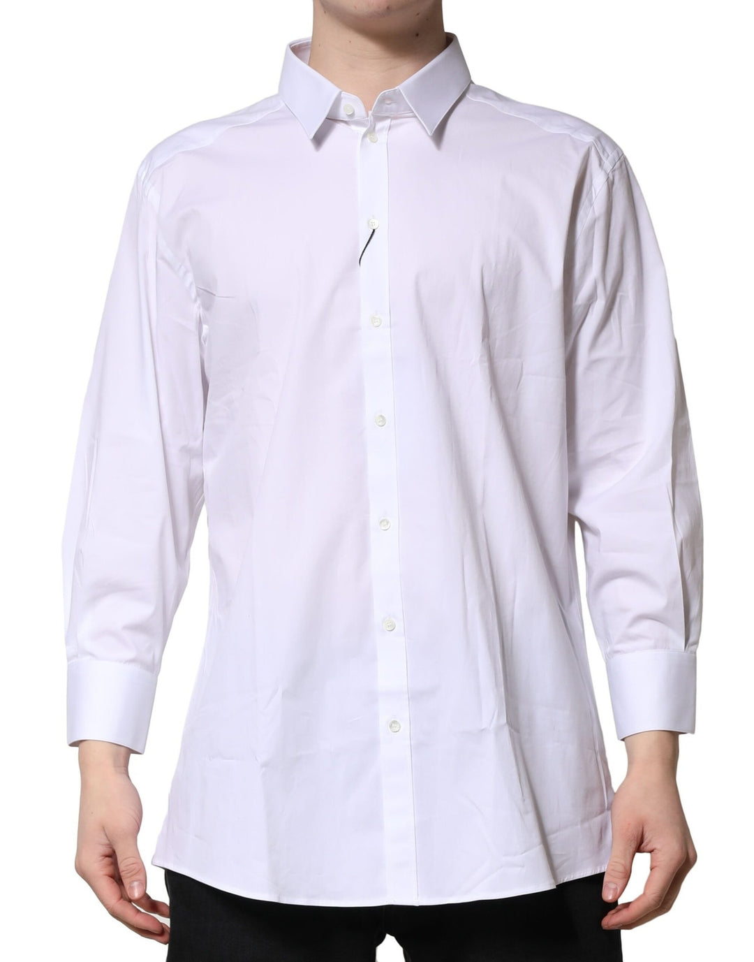Dolce &amp; Gabbana White GOLD Long Sleeves Dress Formal Shirt