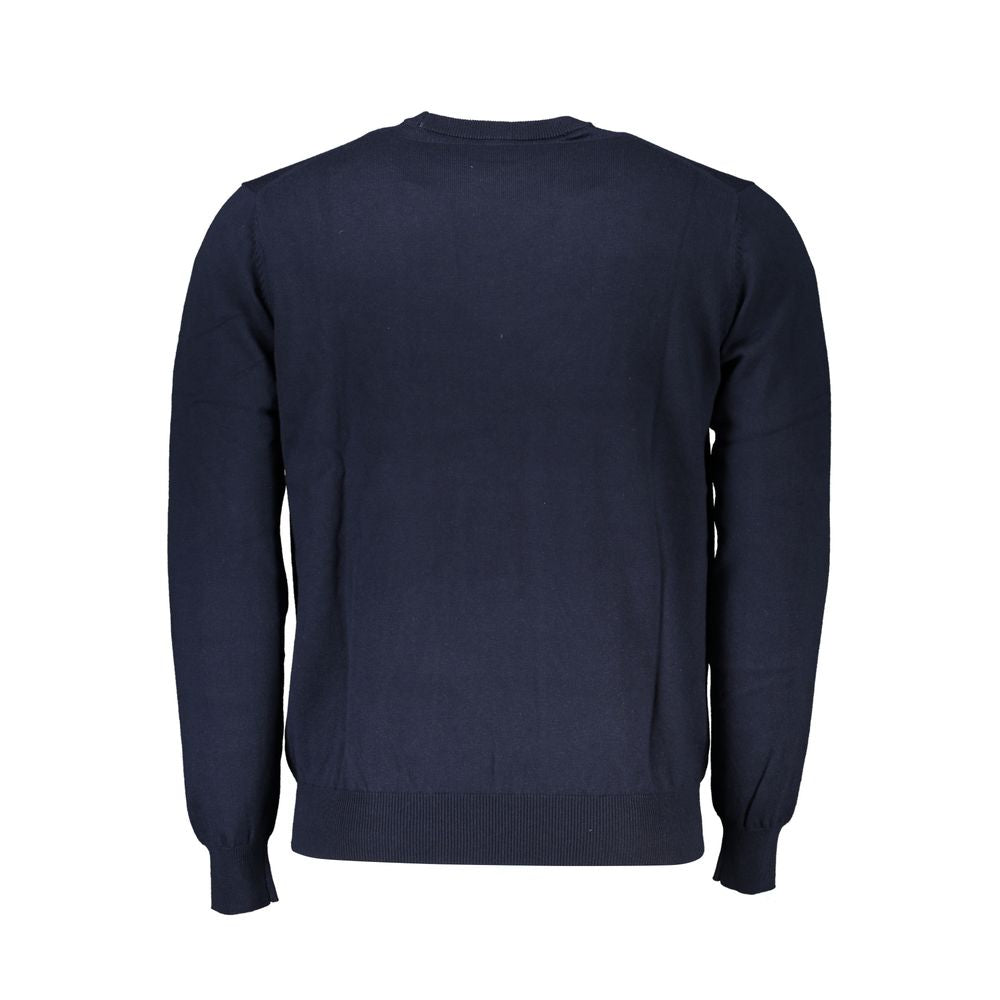 Harmont &amp; Blaine Crew Neck Embroidered Blue Sweater