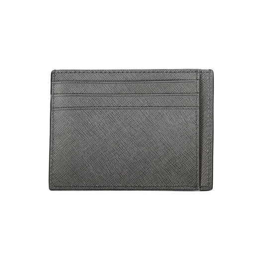 Calvin Klein Black Leather Mens Wallet Holder
