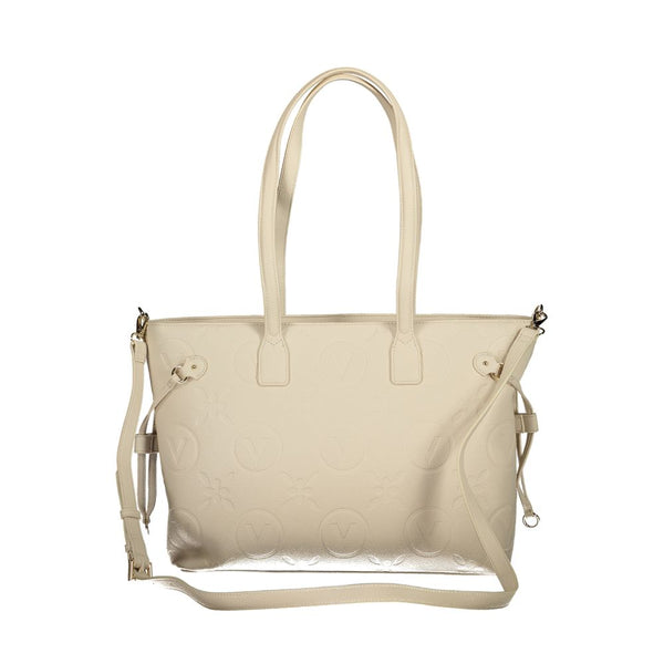 Mario Valentino - Beige Polyurethane Women’s Bag with Adjustable Straps