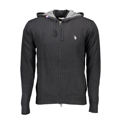 U.S. POLO ASSN. Black Cotton Mens Cardigan