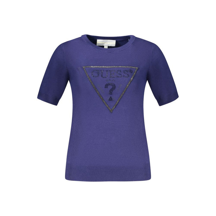 Guess Jeans Blu Viscosa Woman Sweater