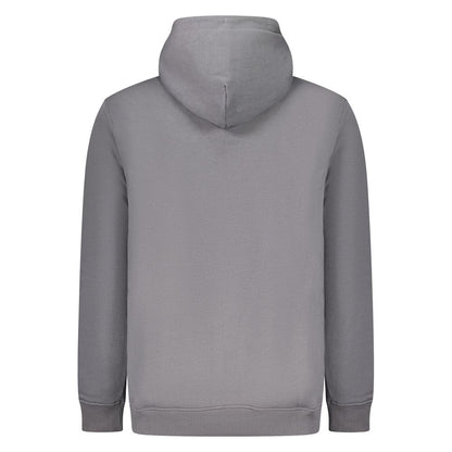 Tommy Hilfiger Grigio Cotton Men Sweatshirt Hooded Embroidery Pocket