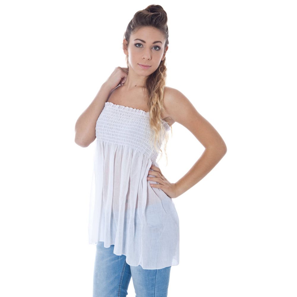 Phard Bianco Polyester Women Intimate Tank Top